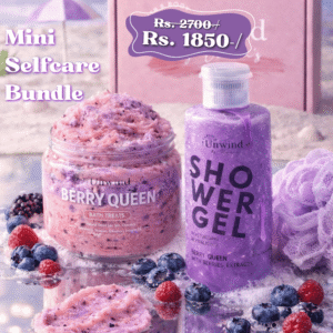 Berry Queen Mini Self Care Bundle – Luxury Berry Bath Treats Gift Set + FREE Loofah
