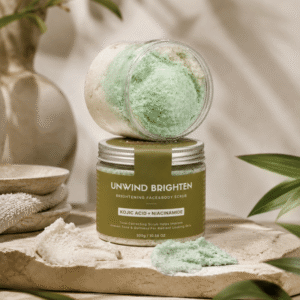 Unwind Brighten Kojic Acid + Niacinamide Face & Body Scrub