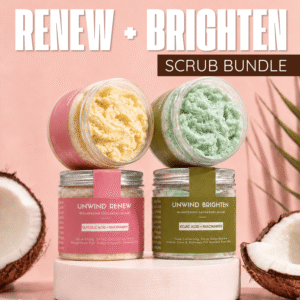 Unwind Renew + Brighten Face & Body Scrub Bundle – 2-Pack Exfoliating Scrub Set