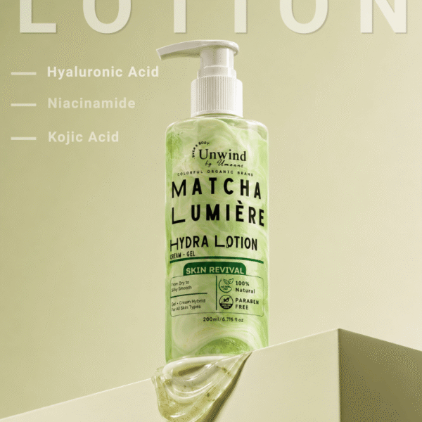 Matcha Lumière Hydra Lotion – Matcha, Hyaluronic Acid & Niacinamide Cream-Gel Moisturizer,