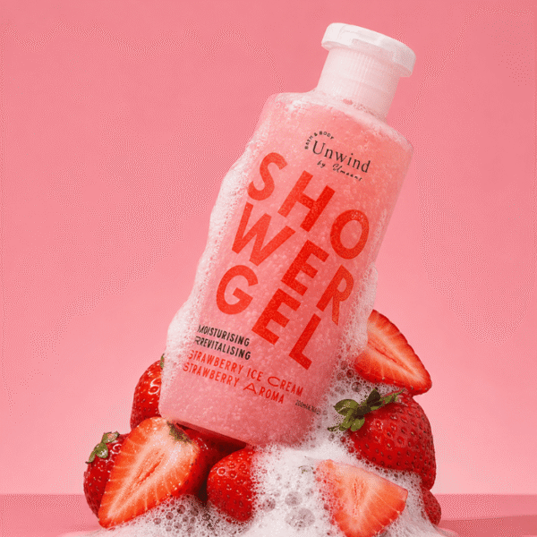 Strawberry Ice Cream Moisturising Shower Gel – Sweet Strawberry Aroma Body Wash